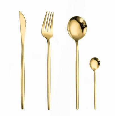 Luxurious Golden Cutlery Set (16 Piece Cutlery Set) - Fansee Australia