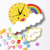 Magical Sun Rainbow Nursery Wall Clock - Fansee Australia