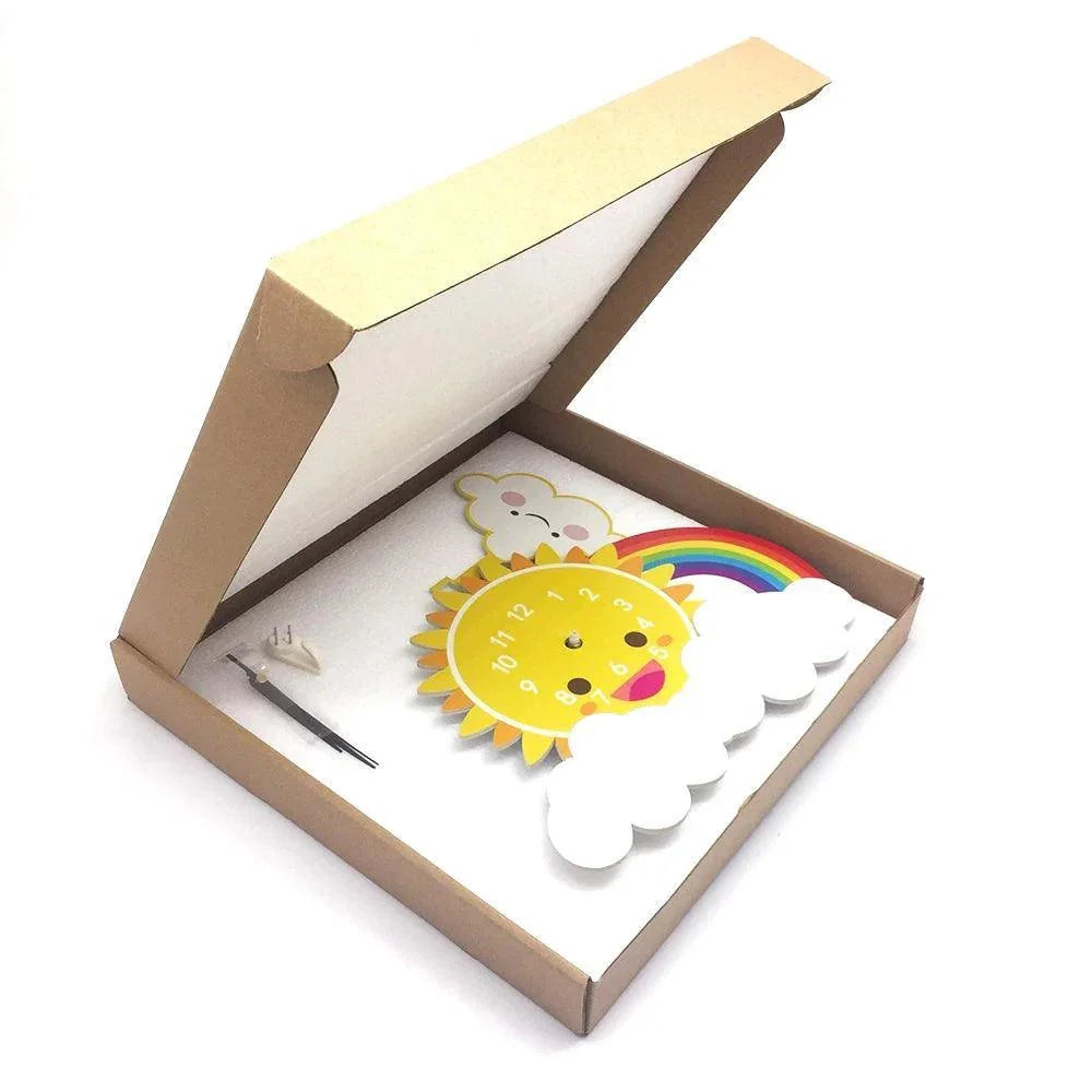 Magical Sun Rainbow Nursery Wall Clock - Fansee Australia