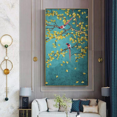 Magpie Birds Print On Canvas (80x140cm) - Fansee Australia