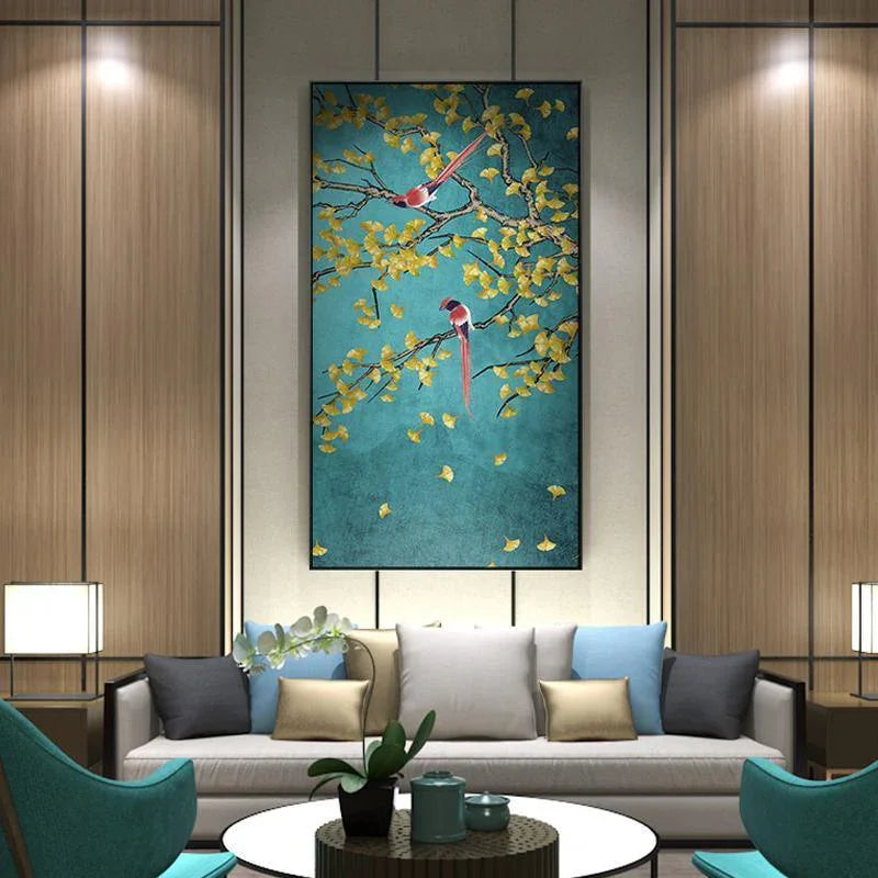 Magpie Birds Print On Canvas (80x140cm) - Fansee Australia