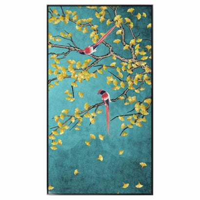 Magpie Birds Wall Art Print On Canvas (80x140cm) - Fansee Australia