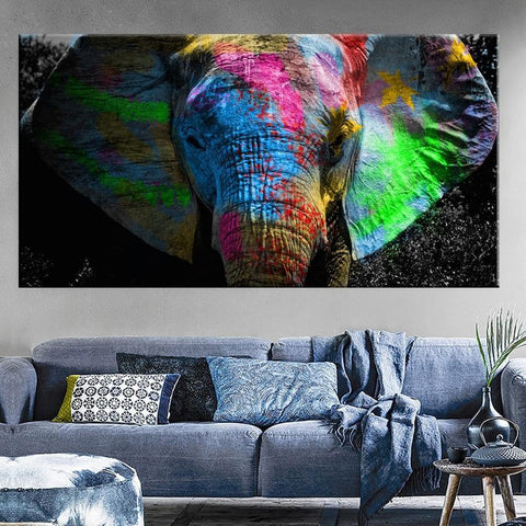 Majestic Elephant Wall Art On Canvas Print (70x140cm) - Fansee Australia