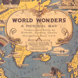 Map Of World Wonders Wall Art Poster (68.5X51.5cm) - Fansee Australia
