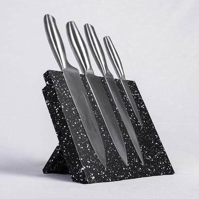 Marble Black Knife Block – Premium Magnetic Holder - Fansee Australia