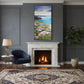 Meadow by the Sea: Hand-Painted Coastal Landscape Oil Painting (60x120cm)