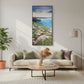 Meadow by the Sea: Hand-Painted Coastal Landscape Oil Painting (60x120cm)