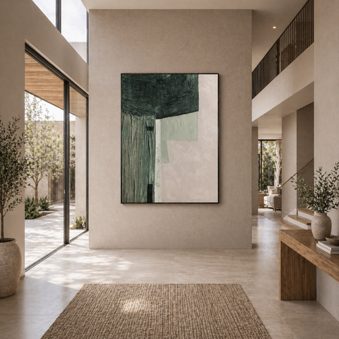 Minimalist Abstract Hand Painted Ready To Hang Oil Painting - Fansee Australia