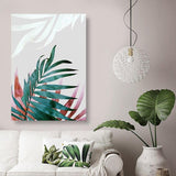 Minimalist Colour Leaves Wall Art (50x70cm Canvas Prints) - Fansee Australia