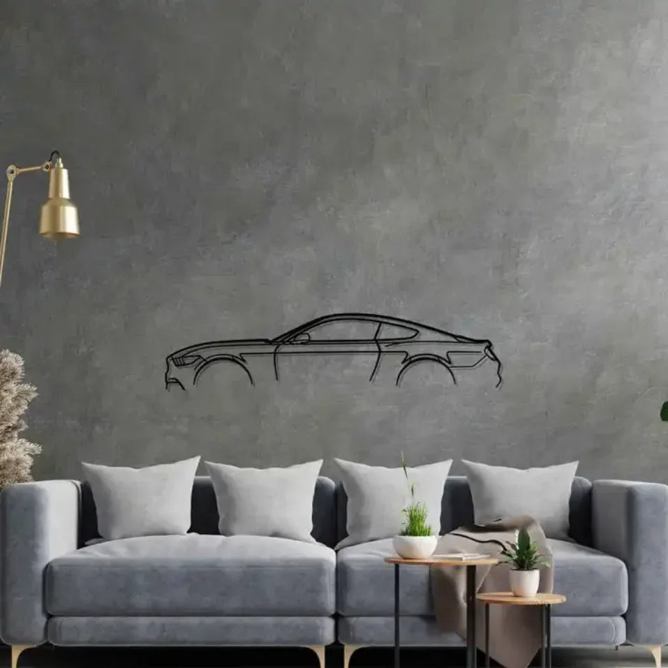 Modern Muscle Car Silhouette Metal Wall Art - Fansee Australia
