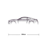 Modern Muscle Car Silhouette Metal Wall Art - Fansee Australia