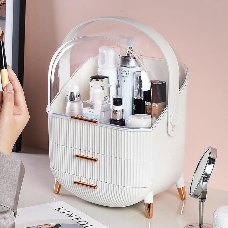 Multifunctional Makeup Cosmetic Jewellery Storage Box Plus Brush Bucket - Fansee Australia