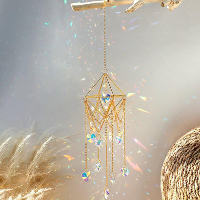 Natural Crystal Stone Sun Catcher Wall Hanging - Fansee Australia