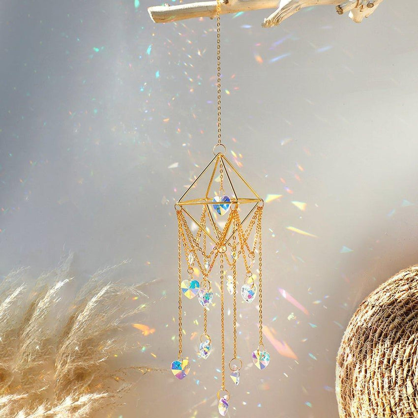 Natural Crystal Stone Sun Catcher Wall Hanging - Fansee Australia