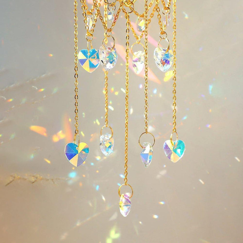 Natural Crystal Stone Sun Catcher Wall Hanging - Fansee Australia