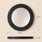 Noir Ridge Round Wall Mirror – Textured Black Statement Frame
