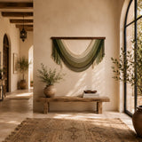 Olive Drift Fibre Wall Art – Large Handwoven Macrame Decor