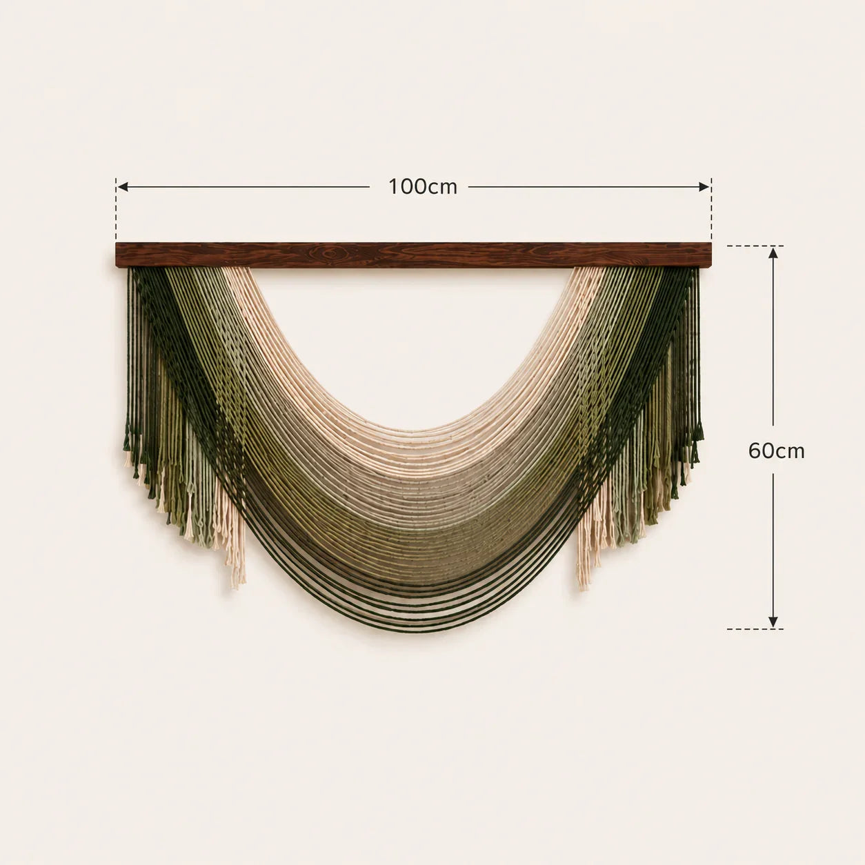Olive Drift Fibre Wall Art – Large Handwoven Macrame Decor