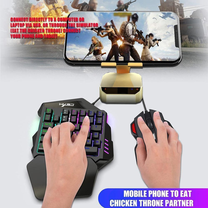 One-Handed Gaming Keyboard And Mouse Combo - Fansee Australia