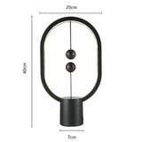 Oval Shape Magnetic Smart LED Lamp - Black - Fansee Australia