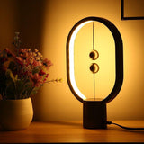 Oval Shape Magnetic Smart LED Lamp - Black - Fansee Australia