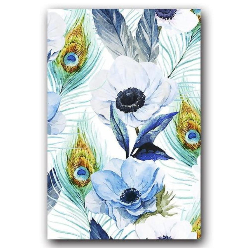 Parrots, Leaves & Flowers in Watercolour Canvas Prints - 3 Pcs Set (60x80cm) - Fansee Australia