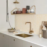 Peach Herringbone Textured Vinyl Self-Adhesive Tiles Stickers - Fansee Australia