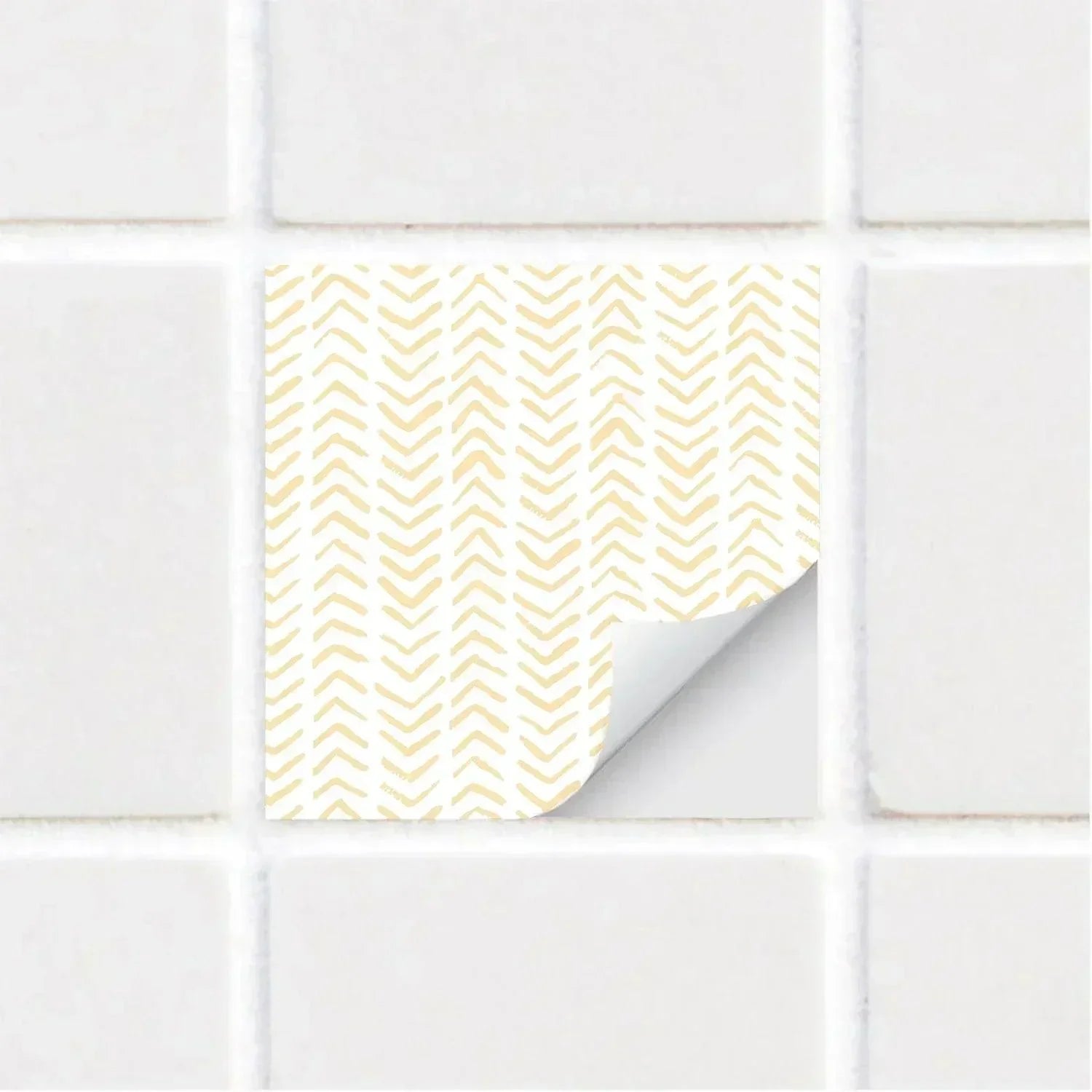 Peach Herringbone Textured Vinyl Self-Adhesive Tiles Stickers - Fansee Australia