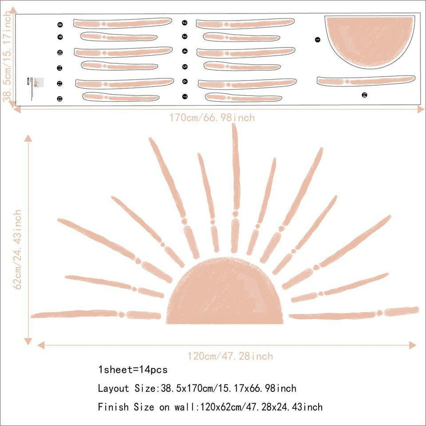 Pink Sunset Removable Wall Sticker - Fansee Australia