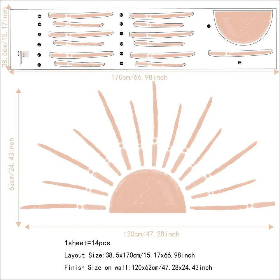 Pink Sunset Removable Wall Sticker - Fansee Australia