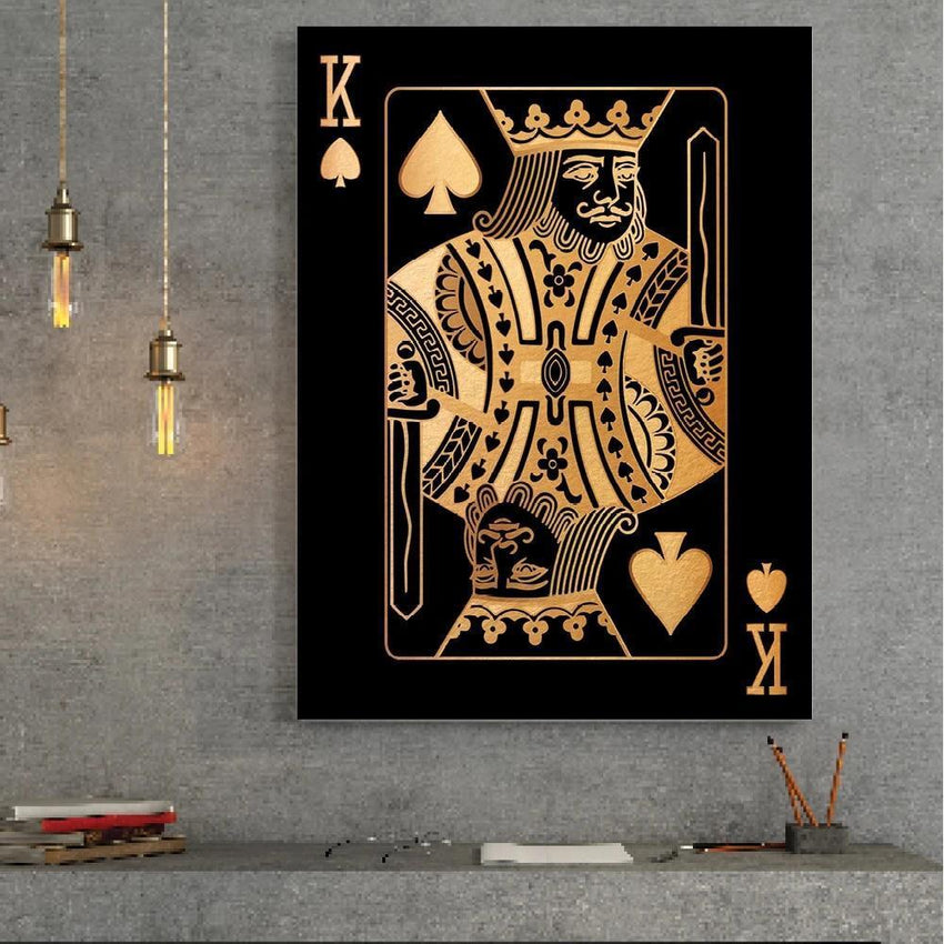 Poker King and Queen Wall Art Canvas Print (60x80cm) - Fansee Australia