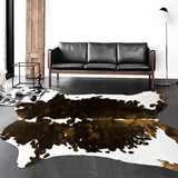 Premium Quality Large Artificial Black Brown Cowhide Rug - Fansee Australia