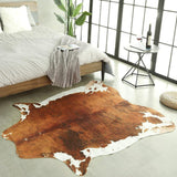 Premium Quality Large Artificial Brown Cowhide Rug - Fansee Australia