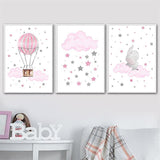 Pretty Star Kids Wall Art Canvas Prints - 3 Pcs Set (50x70cm) - Fansee Australia