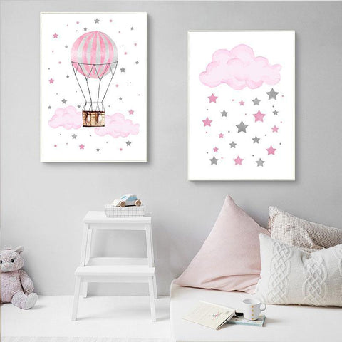 Pretty Star Kids Wall Art Canvas Prints - 3 Pcs Set (50x70cm) - Fansee Australia