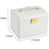 PU Leather White Jewellery Box - Fansee Australia
