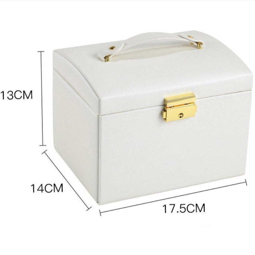 PU Leather White Jewellery Box - Fansee Australia