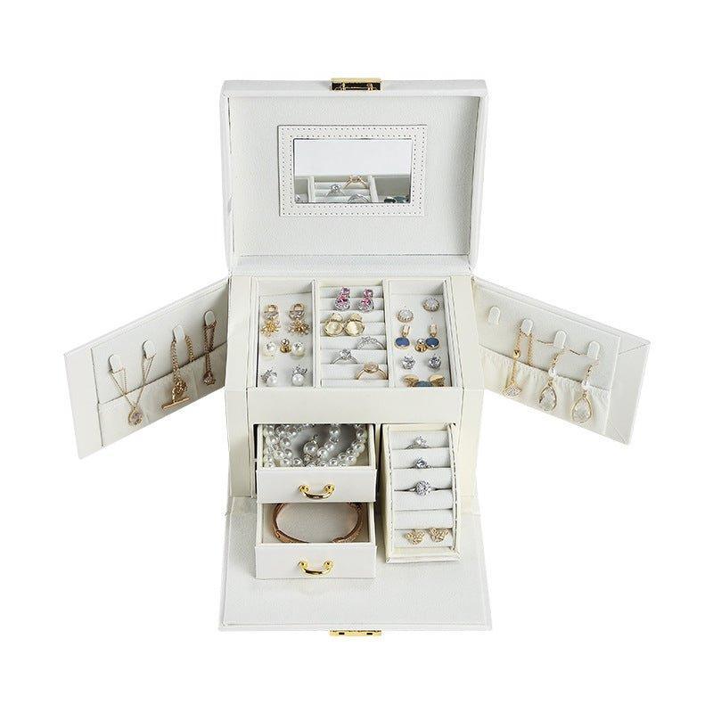 PU Leather White Jewellery Box - Fansee Australia