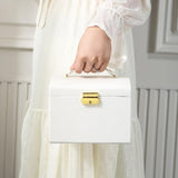 PU Leather White Jewellery Box - Fansee Australia