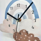 Rainbow In The Clouds Kids Room Wall Clock - Fansee Australia