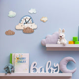 Rainbow In The Clouds Kids Room Wall Clock - Fansee Australia