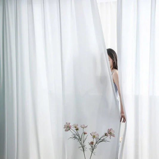 Ready To Hang White Sheer Curtains - Fansee Australia