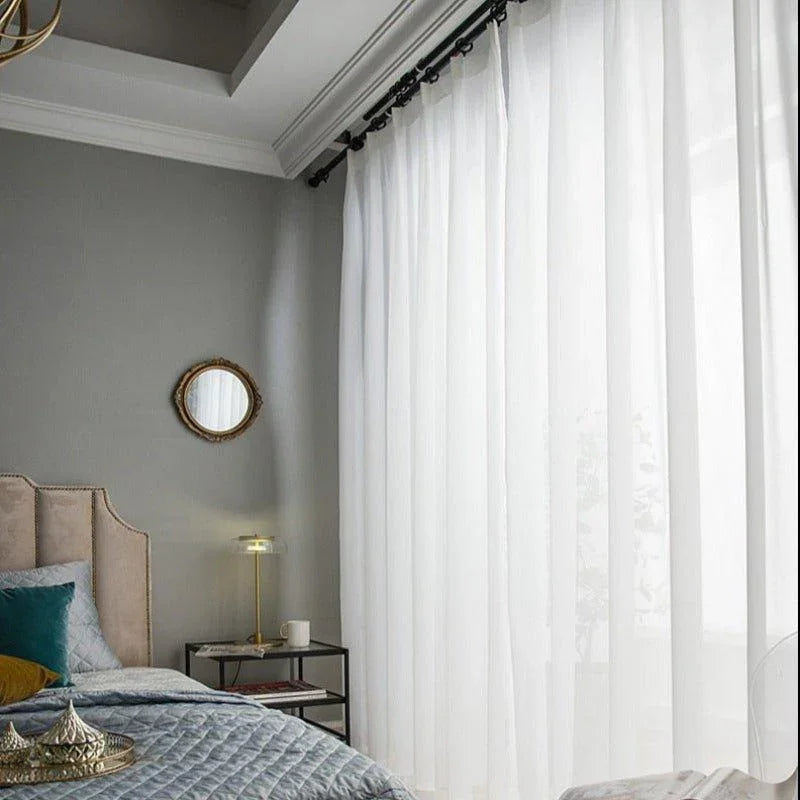 Ready To Hang White Sheer Curtains - Fansee Australia