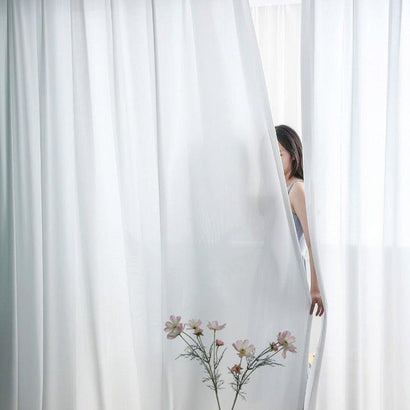 Ready To Hang White Sheer Curtains - Fansee Australia