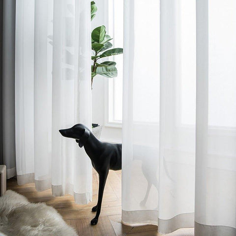 Ready To Hang White Sheer Curtains - Fansee Australia