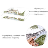 Red House & Fir Tree Double-Sided Static Cling Window Film Christmas Sticker - Fansee Australia