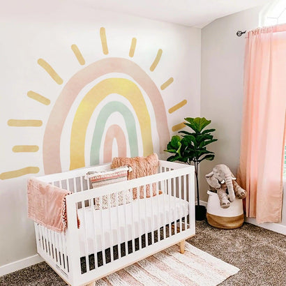 Relaxing Boho Sun Fabric Large Wall Decals - Fansee Australia