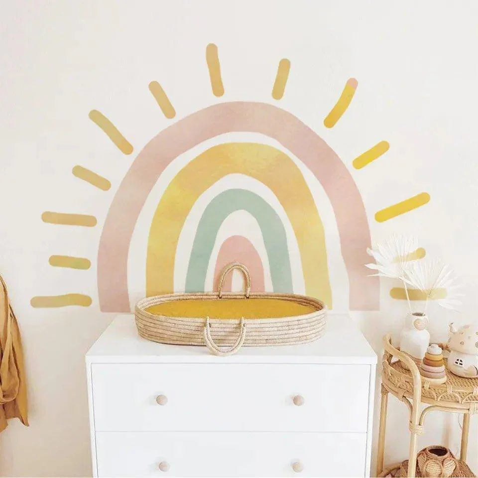 Relaxing Boho Sun Fabric Large Wall Decals - Fansee Australia