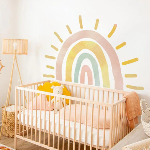 Relaxing Boho Sun Fabric Large Wall Decals - Fansee Australia