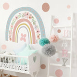 Removable Eco-friendly Floral Rainbow Wall Stickers - Fansee Australia